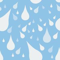 Editable Water Drop Seamless Pattern Vector as Background for Weather or Climate Themed Design