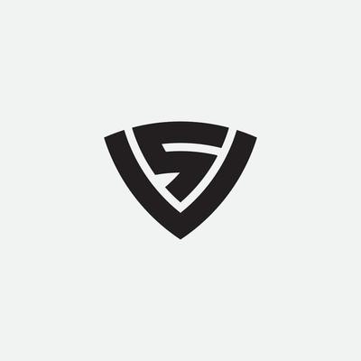 SV or VS letter monogram logo template.
