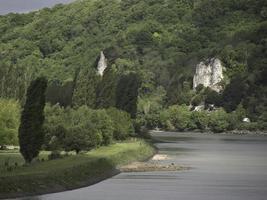 seine river in france photo