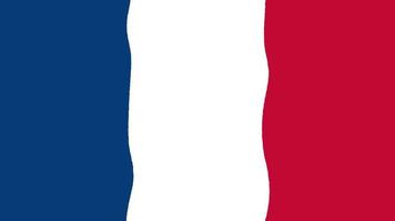 Waving Flag of France, Blue White Red Tricolor Animated Background. French Flag Wave Motion Graphics, Cartoon Hand Drawn Style. Seamless Loop for Backgrounds, Video Streaming and Channels.