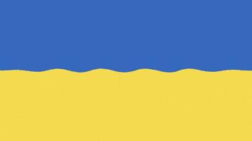 Waving Flag of Ukraine Animated Background. Simple Wave Motion Graphics of Ukrainian Flag, Cartoon Hand Drawn Style. Seamless Loop for Backgrounds, Video Streaming and Channels.