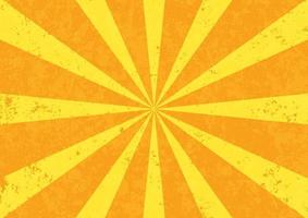Sunburst with grunge texture background vector