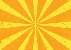 Sunburst with grunge texture background vector