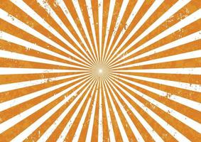 Sunburst with grunge texture background vector