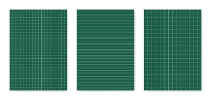 conjunto de hojas de papel técnico gráfico en blanco para la representación de datos vector