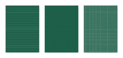 conjunto de hojas de papel técnico gráfico en blanco para la representación de datos vector