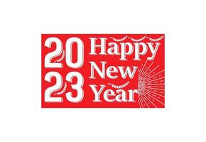 Happy new year logo, banner, t shirt design template vector