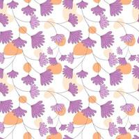 Seamless flowers patterns designed in doodle and vintage style. on white background for digital print, background, spring theme decoration, fabric pattern, card, scrapbook, t-shirt design and more vector