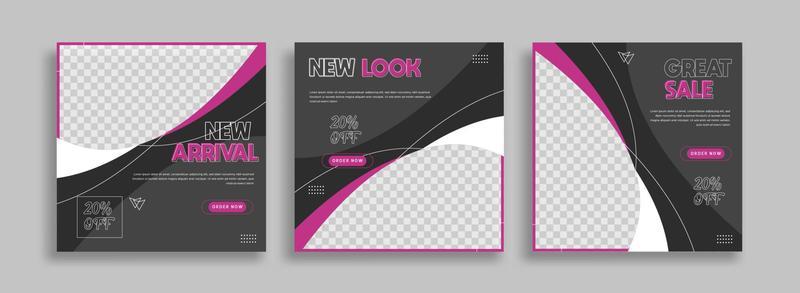 Creative social media post template design vector illustration