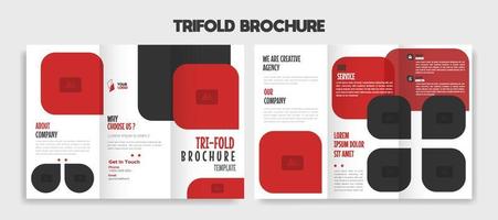 creative editable trifold brochure template design vector