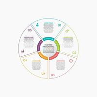 Presentation Business circle infographic template vector