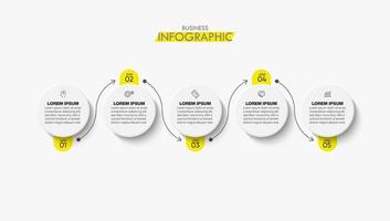 presentación plantilla de infografía empresarial vector