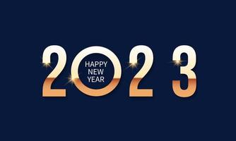 2023 Happy New Year Background Design. Greeting Card, Banner, Poster. Vector Illustration.