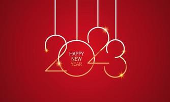 2023 Happy New Year Background Design. Greeting Card, Banner, Poster. Vector Illustration.