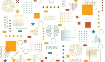 Flat geometric background vector