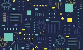 Flat geometric background vector