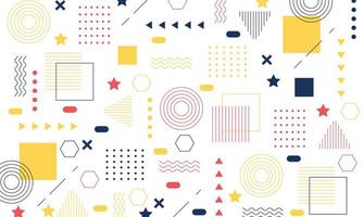 Flat geometric background vector