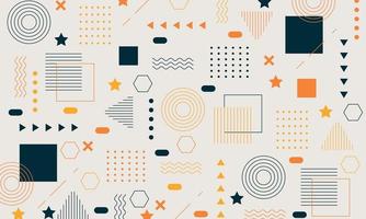 Flat geometric background vector