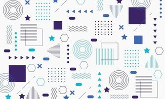 Flat geometric background vector