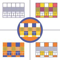 terreno común seúl en estilo de diseño plano vector