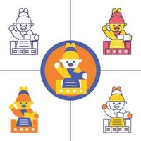 sejong el grande en estilo de diseño plano vector