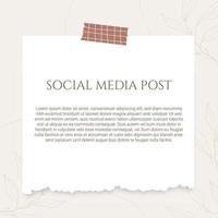 Social media post Background template with copy space for text vector