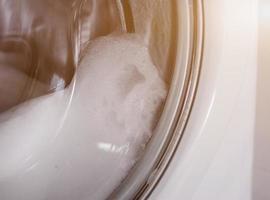 Washing machine make foam photo