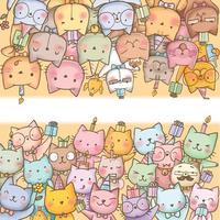 cat pet cute kawaii cartoon character illustration clipart free download vector