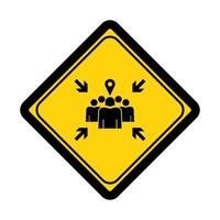 Assembly point sign and symbol graphic design vector illustration