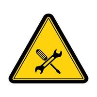 Wrench and screwdriver repair symbol vector illustration