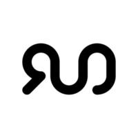 monoline modern logo connect line vector