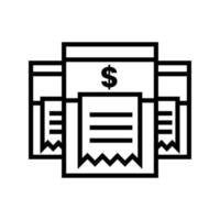 price list icon. Monoline lists symbol vector