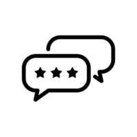 review icon. line, monoline symbol. suggestions and critics. customer chat gives an assessment vector