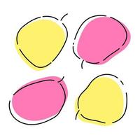 speech bubble line. cute bubble talk with empty comment vector