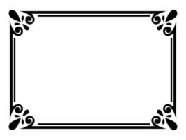 decorative simple frame rectangle vector