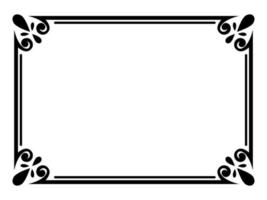 decorative simple frame rectangle vector