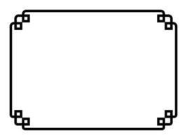 vector de rectángulo de marco simple decorativo