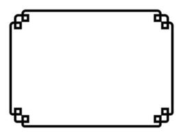 decorative simple frame rectangle vector