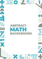 abstract math background with mathematic symbol vector