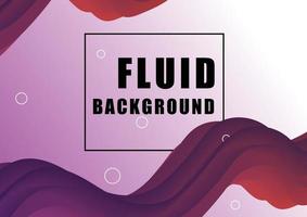 Purple red fluid wave. Modern poster with gradient 3d flow shape. Innovation background design for cover, landing page. vector