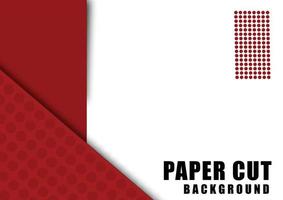 Red and white paper cut background. Abstract paper cut texture for topography website template. vector