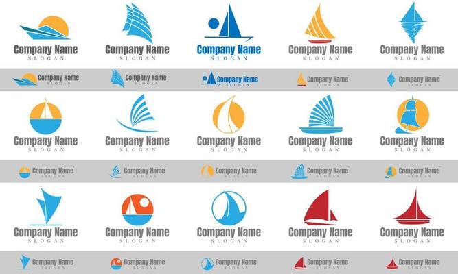 Cruise Logo Set Design Vector