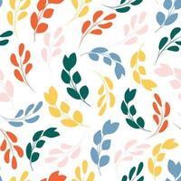 Leaves seamless pattern vector