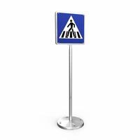 Pedestrian crossing sign 3d modelling photo