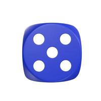 blue dice isolated on white background photo