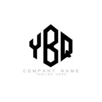 diseño de logotipo de letra ybq con forma de polígono. ybq polígono y diseño de logotipo en forma de cubo. ybq hexágono vector logo plantilla colores blanco y negro. monograma ybq, logotipo comercial e inmobiliario.