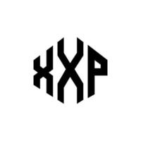 XXP letter logo design with polygon shape. XXP polygon and cube shape logo design. XXP hexagon vector logo template white and black colors. XXP monogram, business and real estate logo.