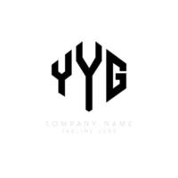 YYG letter logo design with polygon shape. YYG polygon and cube shape logo design. YYG hexagon vector logo template white and black colors. YYG monogram, business and real estate logo.