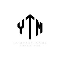 diseño de logotipo de letra ytm con forma de polígono. ytm polígono y diseño de logotipo en forma de cubo. Ytm hexágono vector logo plantilla colores blanco y negro. monograma ytm, logotipo comercial e inmobiliario.