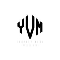 YVM letter logo design with polygon shape. YVM polygon and cube shape logo design. YVM hexagon vector logo template white and black colors. YVM monogram, business and real estate logo.